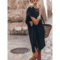 Damen Casual T-Shirtkleid mit seitlichen Schlitzen und lässigem Schnitt Shopnory