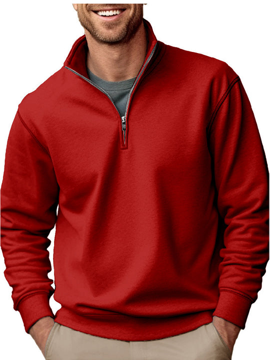 Herren nan Halbzip-Sweatshirt mit Stehkragen und weichem Fleece-Innenfutter Shop Nory