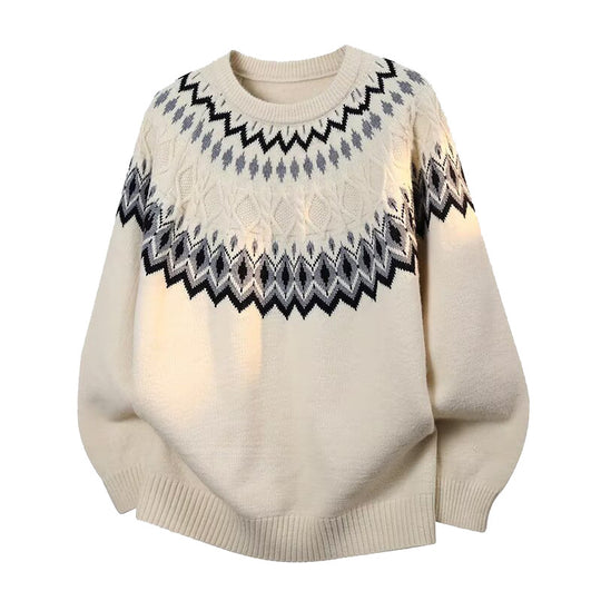 Damen Modischer Grobstrickpullover mit Zopfdesign Shop Nory