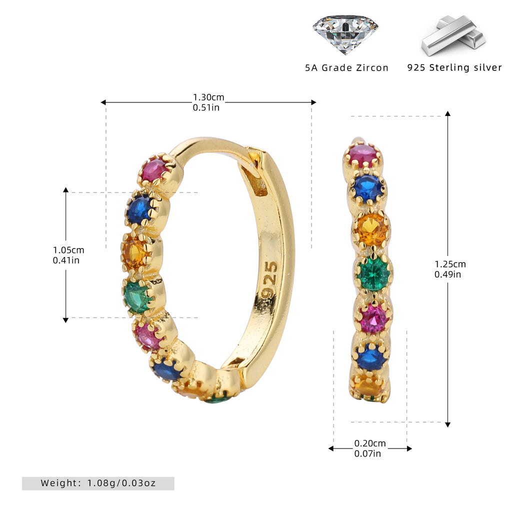 Damen Creolen mit funkelnden Zirkon-Akzenten und hochwertigem 925 Sterling Silber Shop Nory