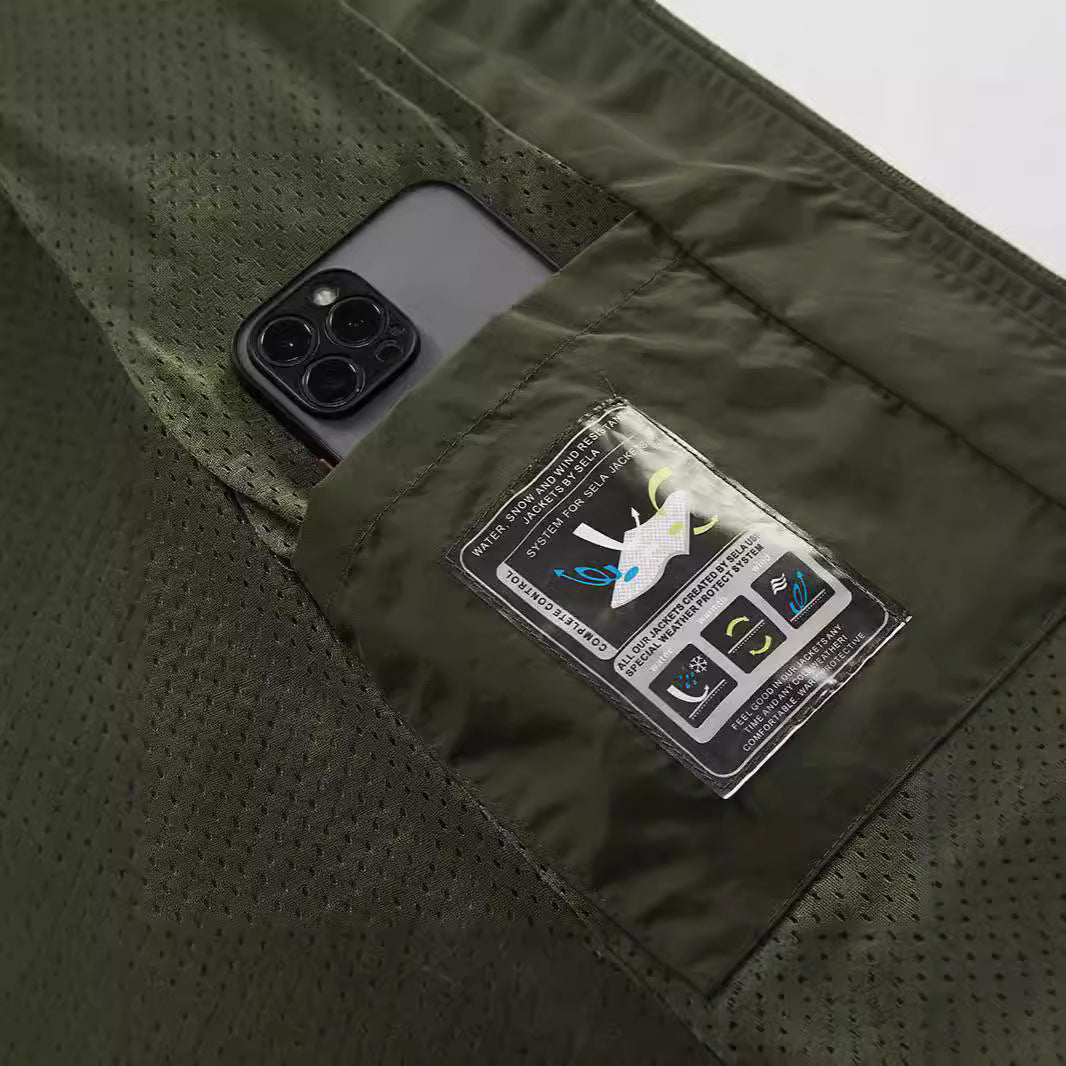 Herren Leichte Utility-Weste mit Mesh-Innenfutter, Reißverschluss und hohem Stehkragen Shop Nory