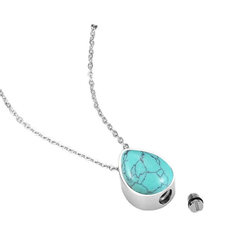 Damen Halskette mit tropfenförmigem Kristallanhänger aus hochwertigem Silber Shop Nory