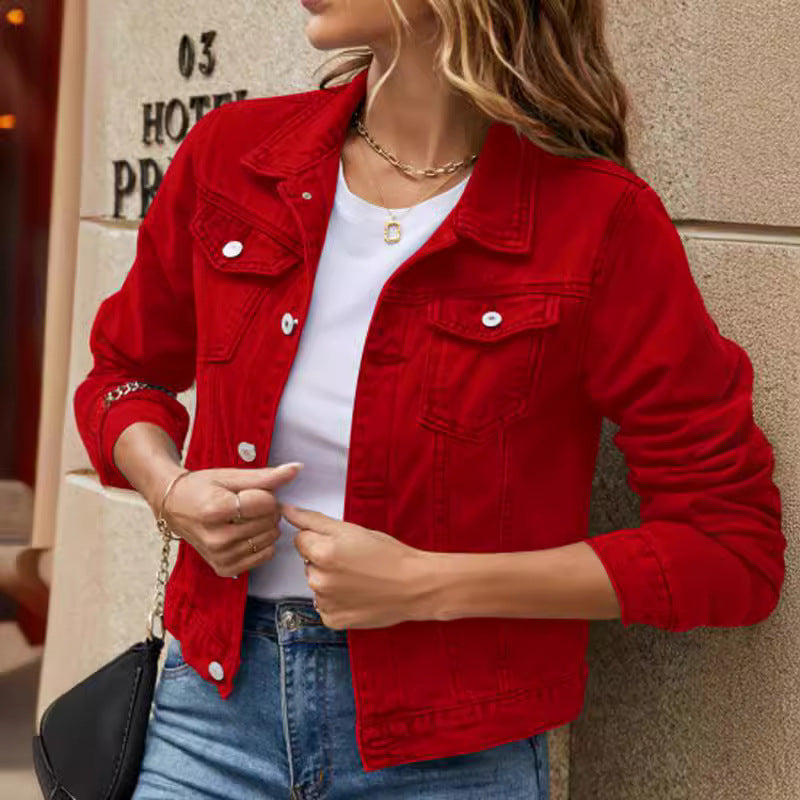 Damen Jeansjacke im modernen Schnitt mit praktischen Taschen