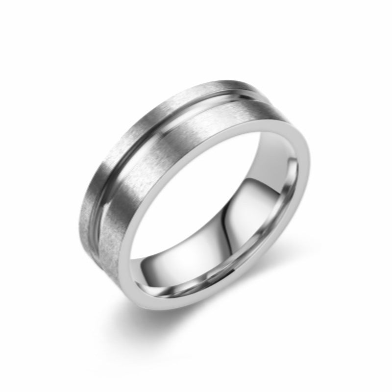 Herren Ring mit elegantem, zweifarbigen Design und feiner Oberflächenstruktur Shop Nory