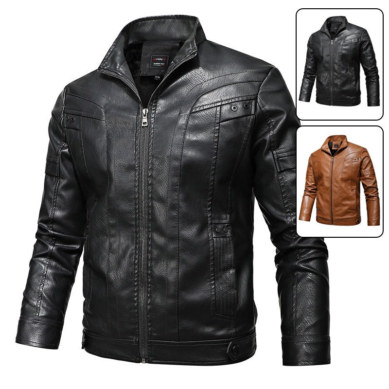 Herren Elegante Motorradlederjacke Shop Nory