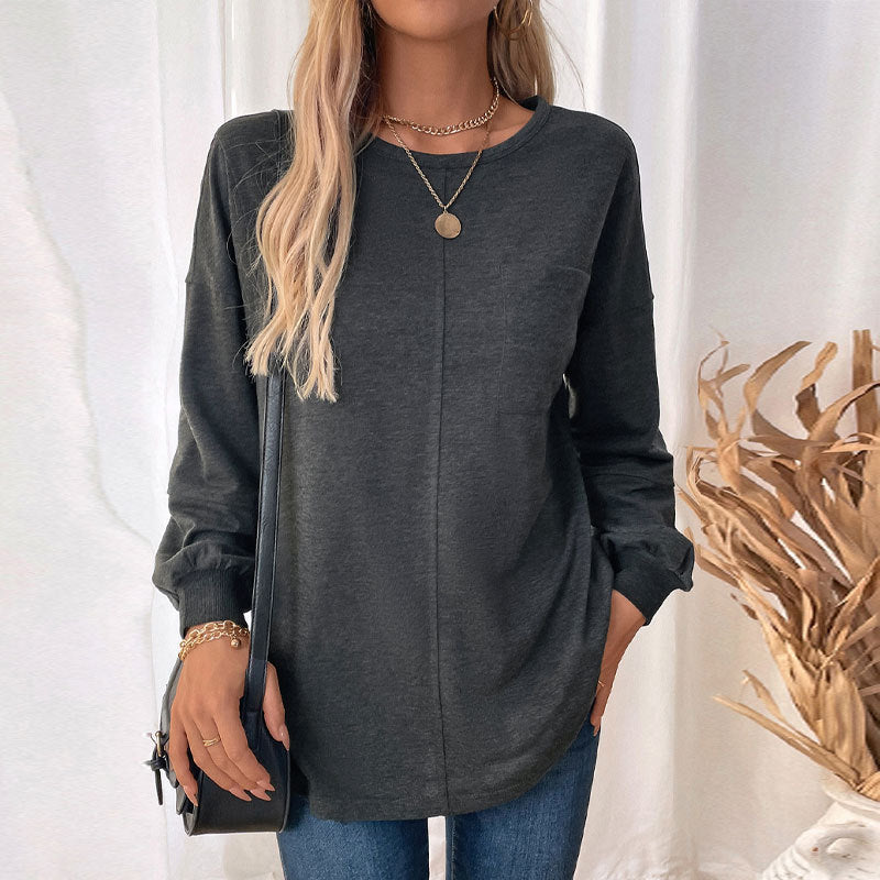 Damen Legeres Langarmshirt Shop Nory