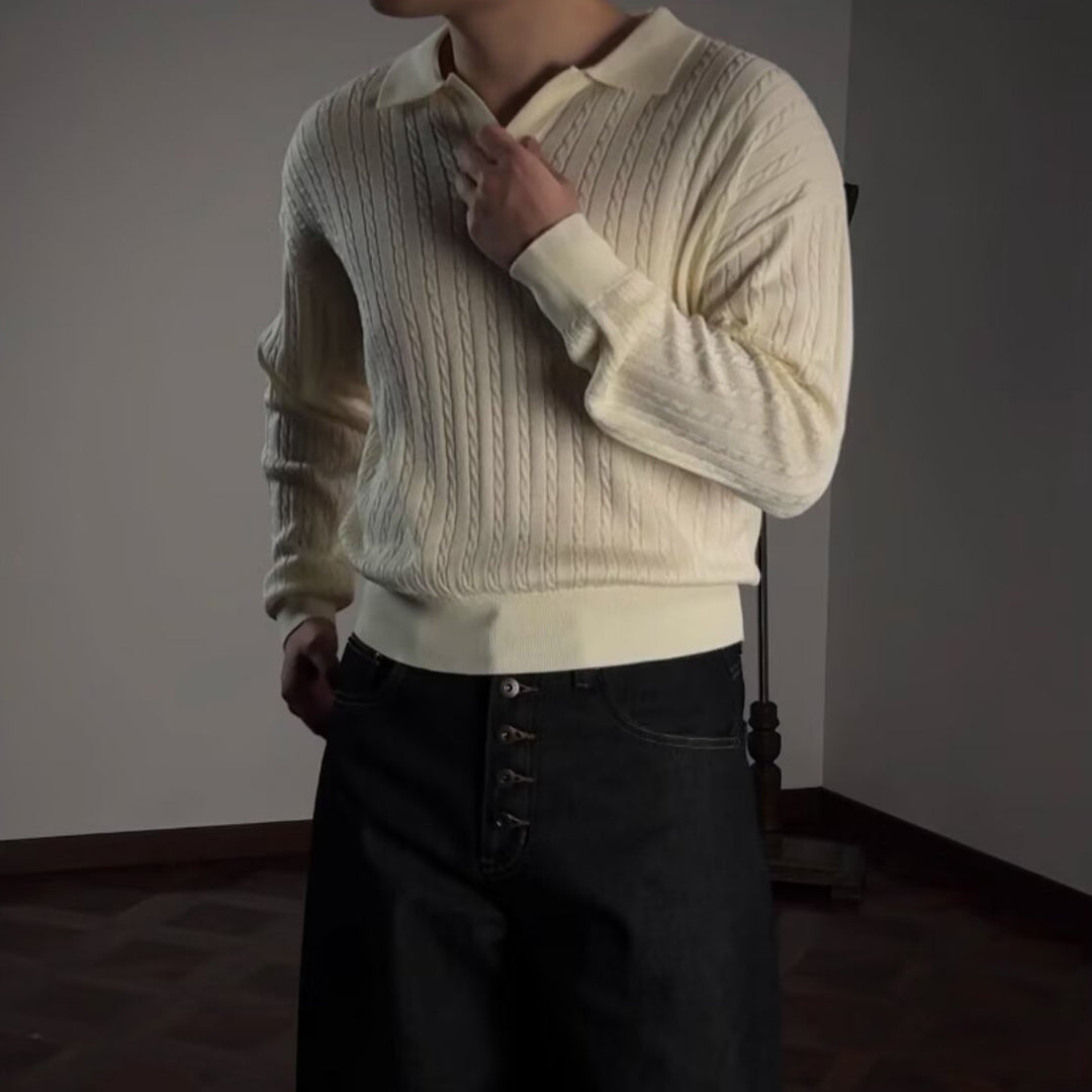 Herren Modischer Strickpullover mit V-Ausschnitt Shop Nory