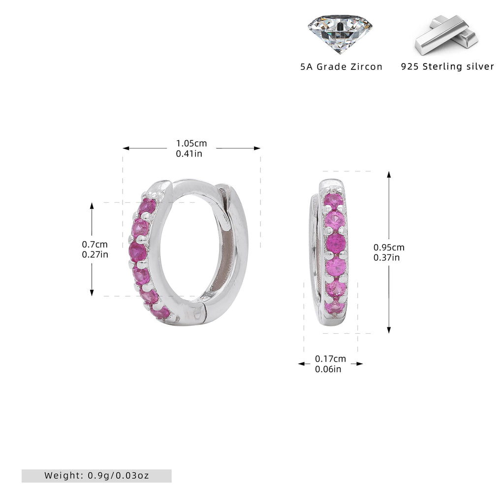 Damen Creolen mit funkelnden Zirkonsteinen und hochwertigem 925 Sterling Silber Shop Nory