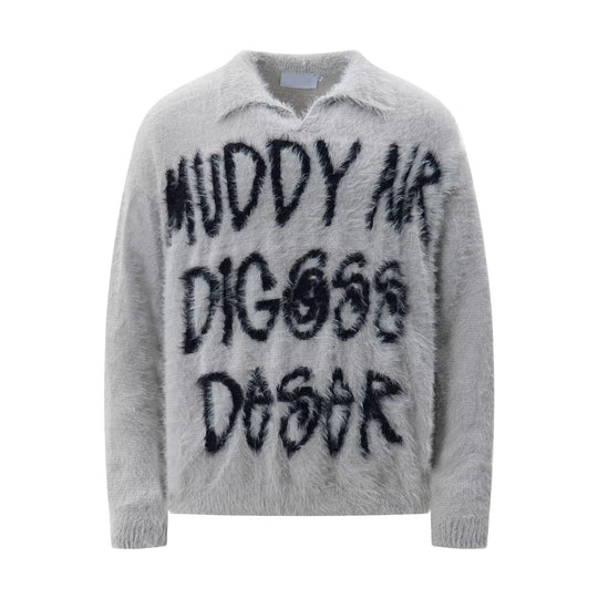 Damen Modischer Pullover mit einzigartigem Schriftzug Shop Nory
