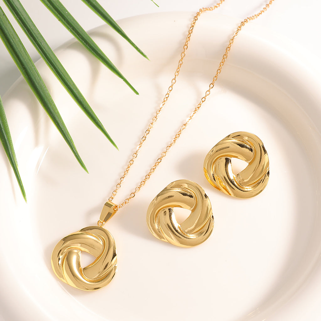 Damen Schmuckset mit filigranem Blattdesign Shop Nory