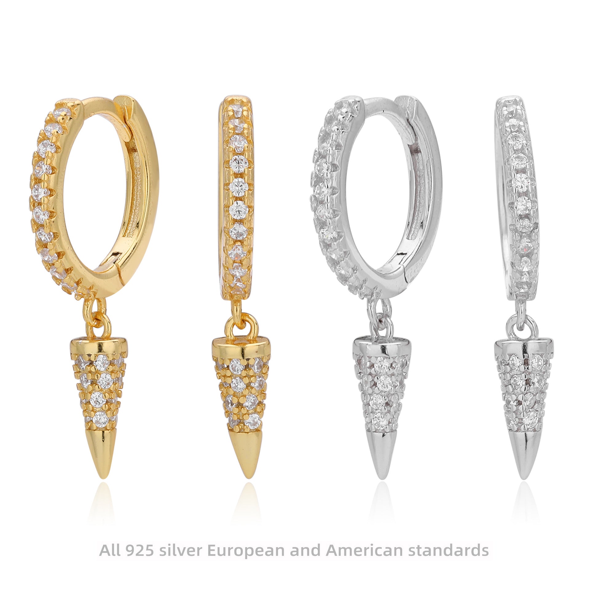 Damen Ohrhänger mit elegantem Zirkon-Design und modernem Anhänger Shop Nory