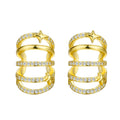 Damen Ohrhänger mit einzigartigem Spiral-Design und funkelnden Zirkonia Shop Nory