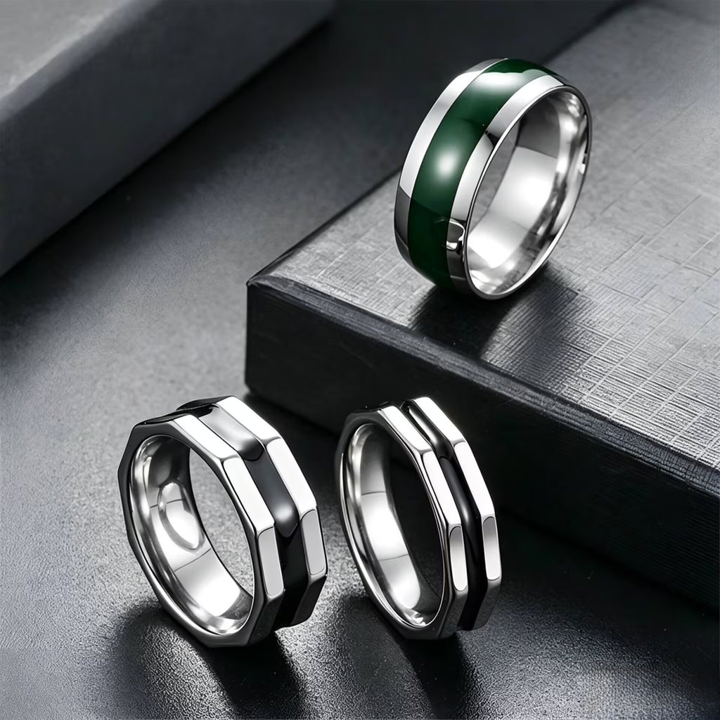 Herren Ring mit innovativem zwei-tonigen Oberflächendesign Shop Nory