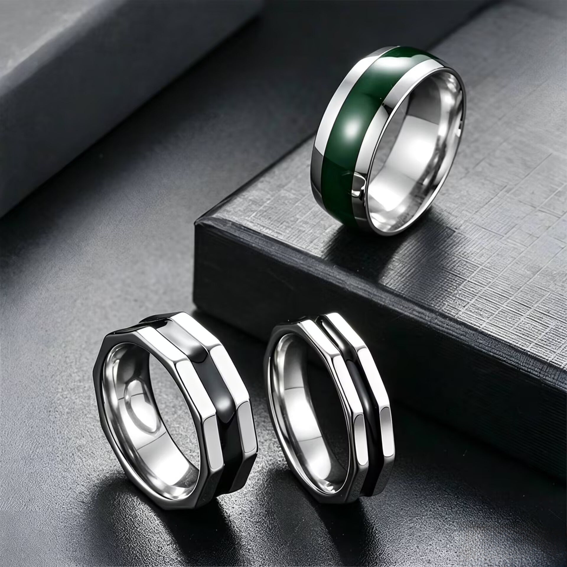Herren Ring mit innovativem zwei-tonigen Oberflächendesign Shop Nory
