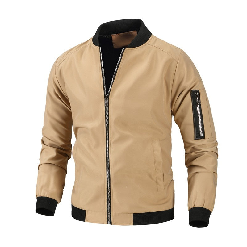 Herren Modische Bomberjacke mit seitlichen Reißverschlusstaschen Shop Nory