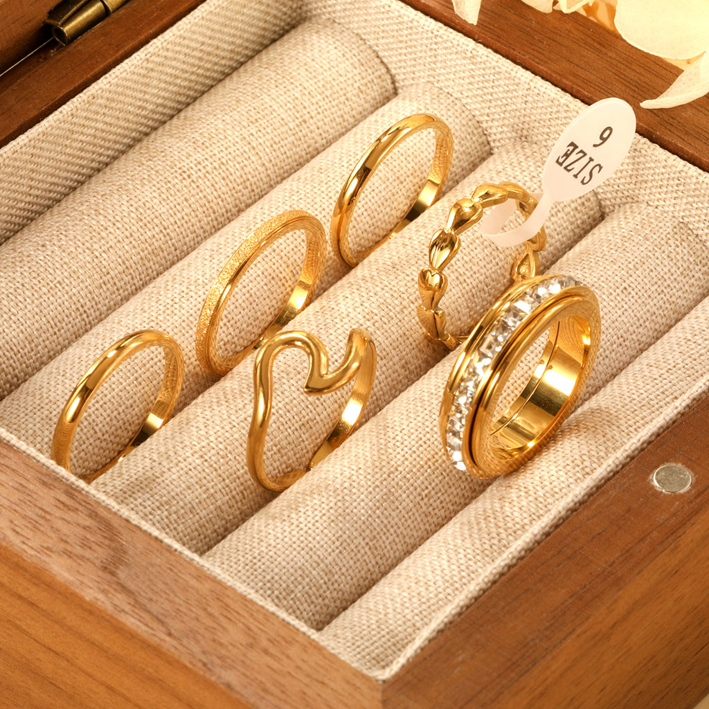 Damen Verstellbarer Ring mit elegantem geschwungenem Design Shop Nory