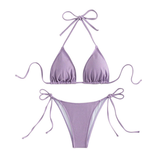Damen Triangel-Bikini mit verstellbaren Trägern und SeitenbindShopnoryändern