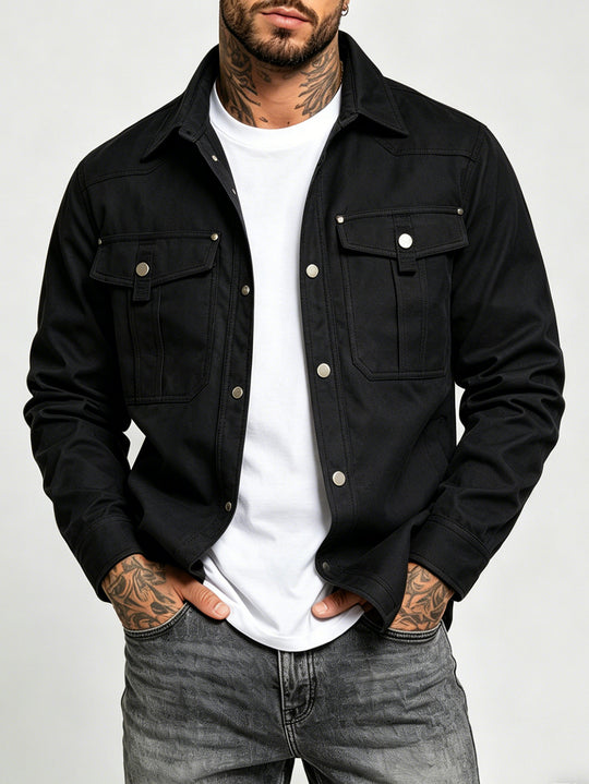 Herren Canvas-Hemdjacke Shop Nory