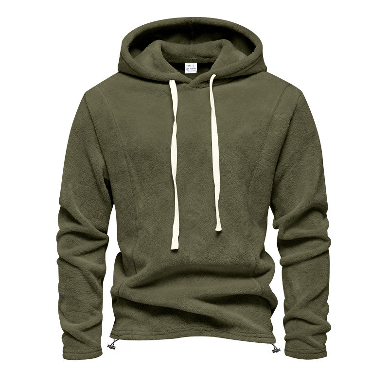 Herren Flauschiger Kapuzenpullover aus Teddy‑Fleece mit Tunnelzugsaum Shop Nory