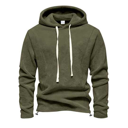 Herren Flauschiger Kapuzenpullover aus Teddy‑Fleece mit Tunnelzugsaum Shop Nory