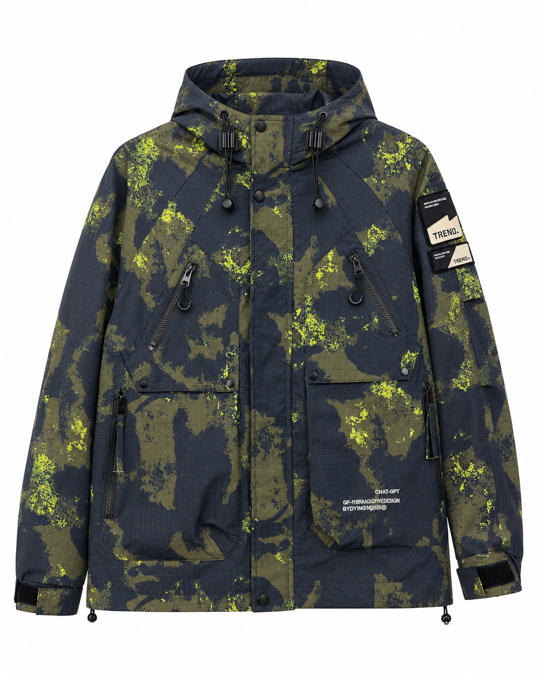 Herren Technischer Camouflage-Parka mit Kapuze und Ripstop-Außenmaterial Shop Nory