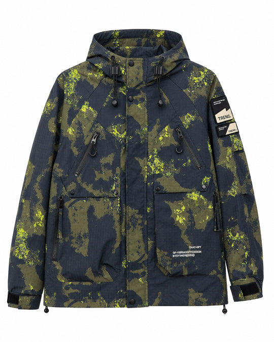 Herren Technischer Camouflage-Parka mit Kapuze und Ripstop-Außenmaterial Shop Nory