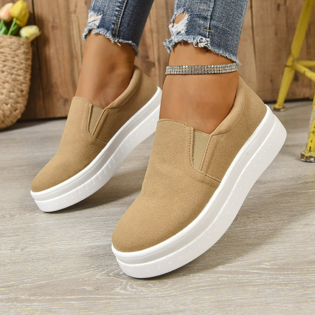 Damen Slip-On Sneakers mit rutschfester Sohle und atmungsaktivem Obermaterial
