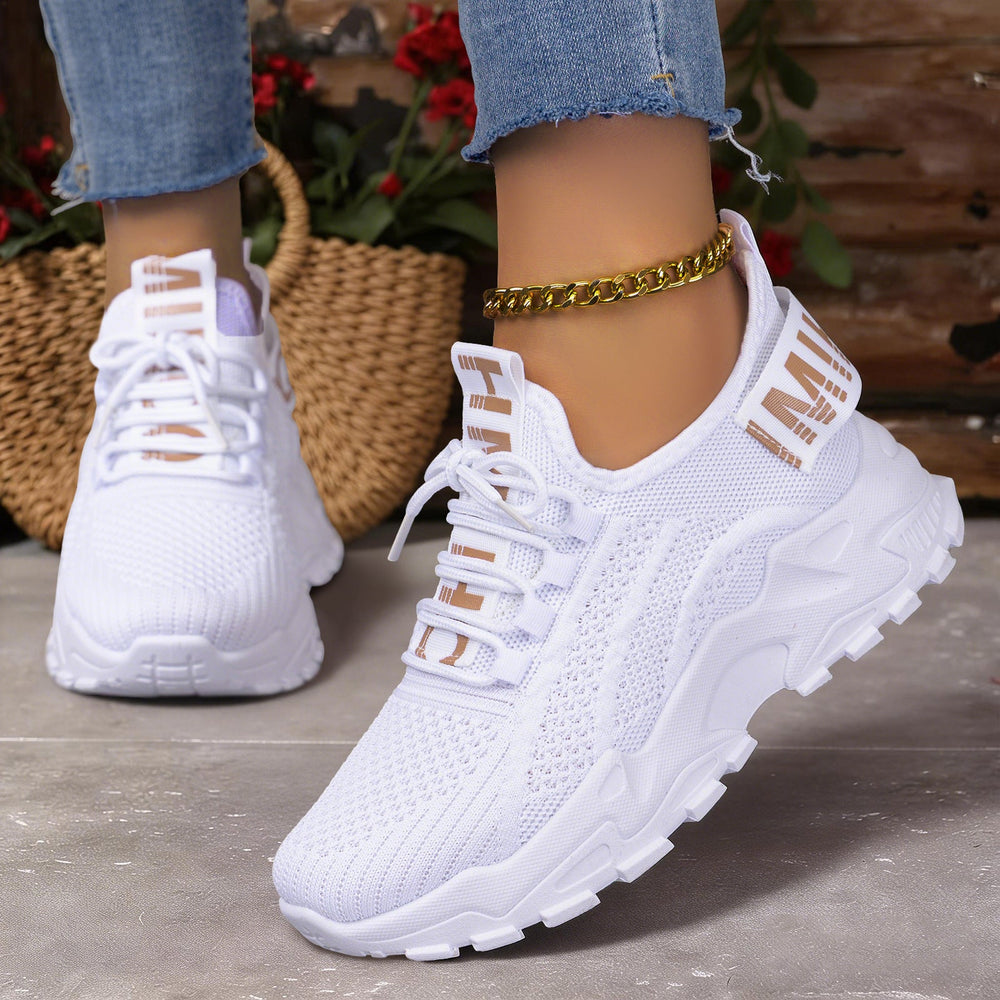 Damen Leichte und atmungsaktive Sport Sneakers mit elastischer Sohle