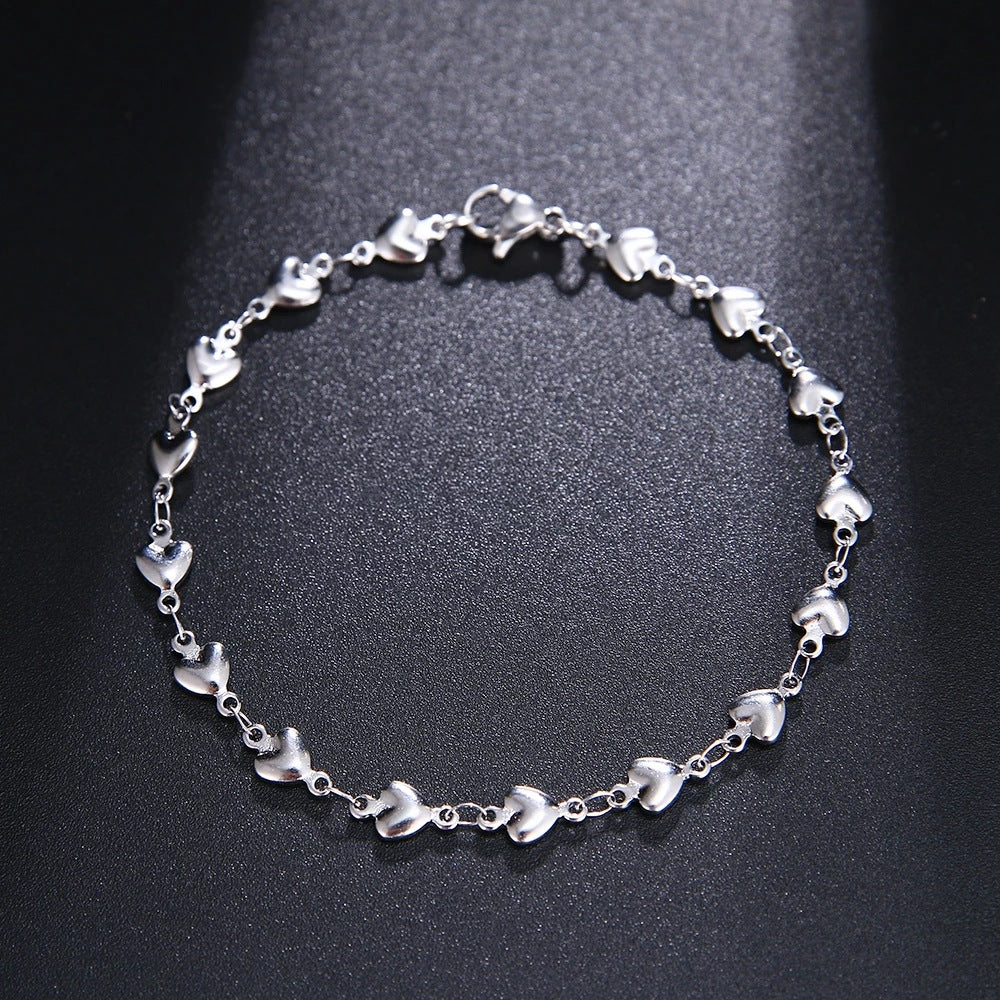 Damen Fußkettchen mit herzförmigen Anhängern und hochwertigem Design Shop Nory