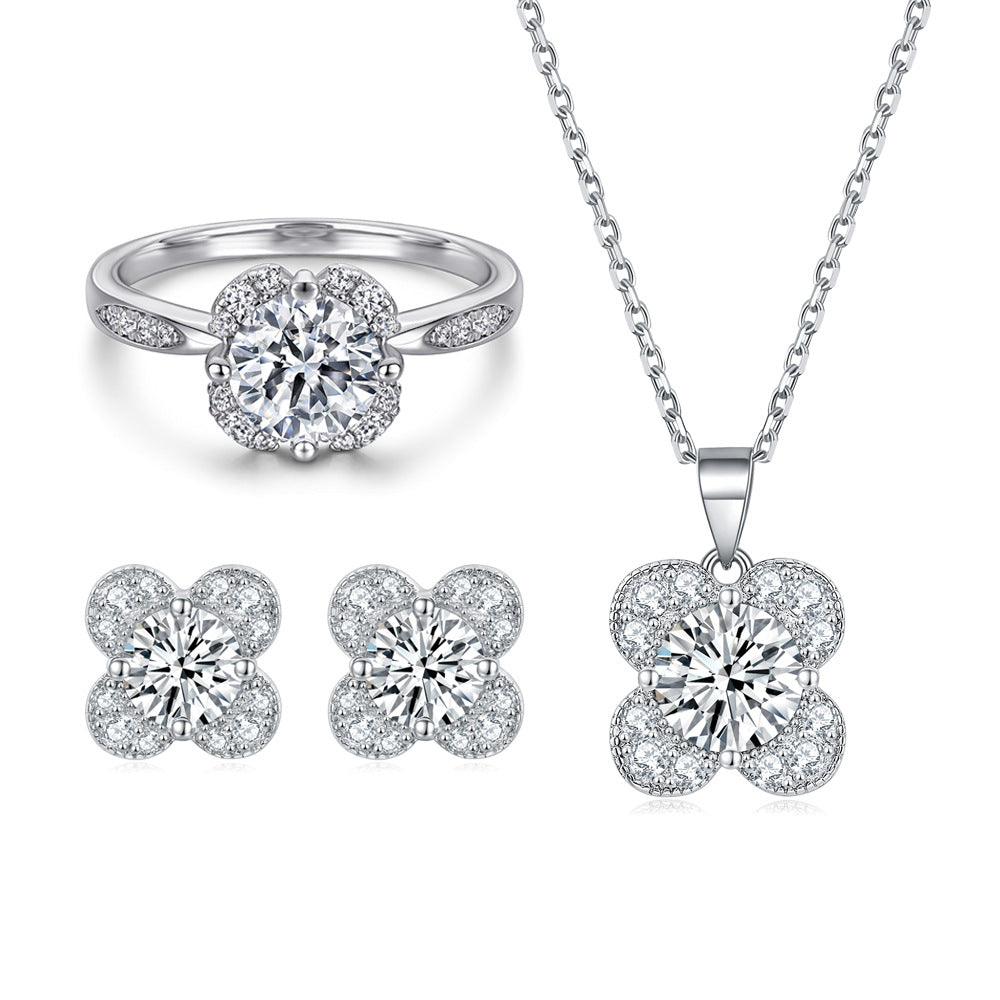 Damenring mit tropfenförmigem Hauptstein und eleganter Zirkonia-Verzierung Shop Nory