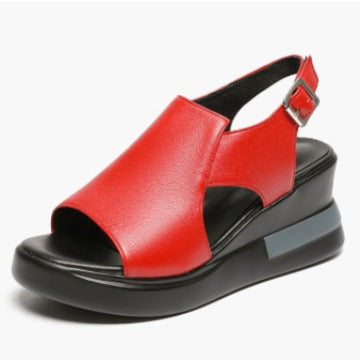 Damen Moderne Plateau‑Sandalette mit ergonomischem Memory‑Fußbett, verstellbarem Fersenriemen und rutschfester Gummisohle Shop Nory