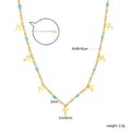 Damen Halskette mit funkelndem Kreuz-Anhänger und eleganten Glasperlen Shop Nory