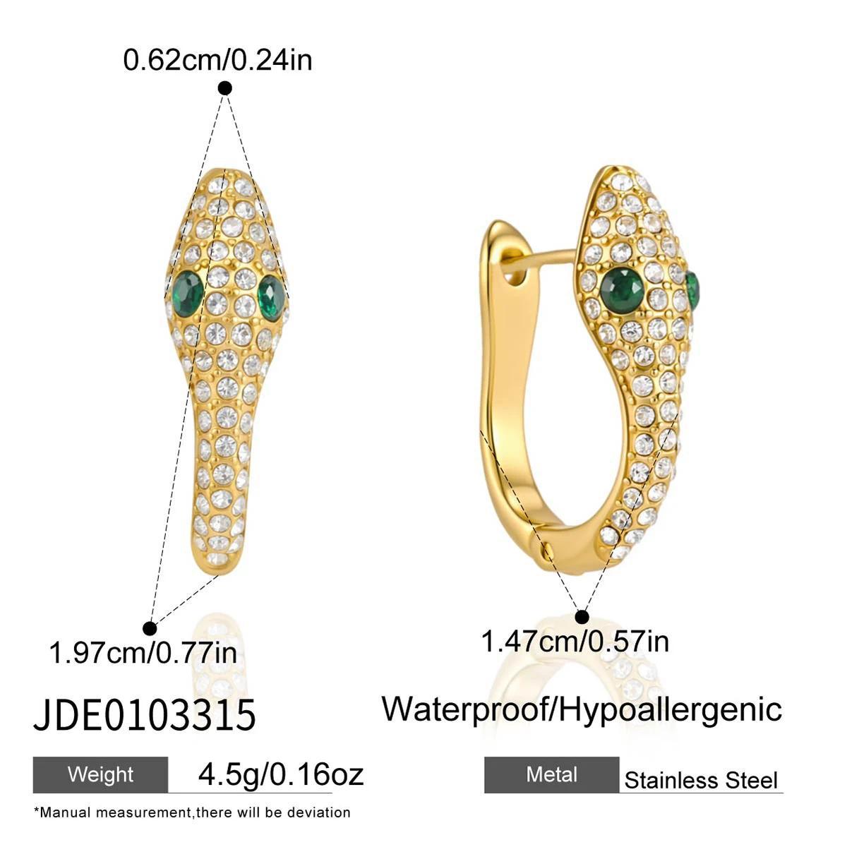 Damen Ohrhänger mit funkelndem Kristall und glattem Goldfinish Shop Nory