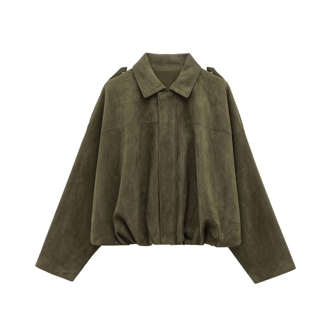 Damen Oversizedjacke aus weichem Textil mit modernem Schnitt