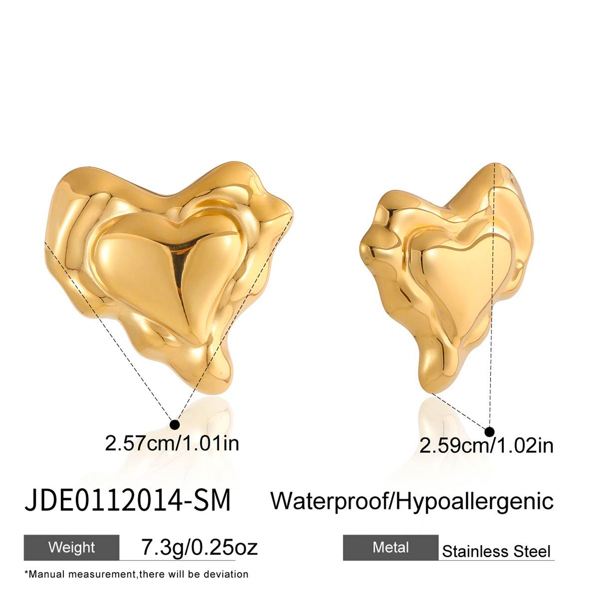 Damen offenes Armband mit herzförmigem Design aus hypoallergenem Edelstahl Shop Nory