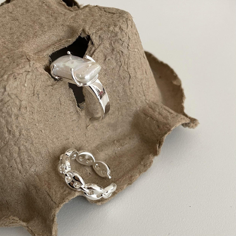 Damen Offener Ring mit kunstvollem Kettendesign Shop Nory