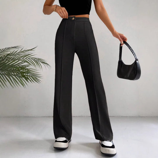 Damen Hochgeschnittene Palazzo-Hose mit Bügelfalte und weitem Bein Shop Nory