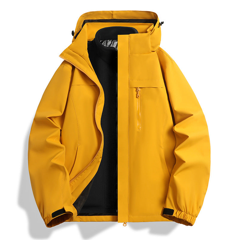Herren Zwei-in-eins Softshell-Hybridjacke mit abnehmbarer Fleece-Innenjacke und wasserabweisender Membran Shop Nory