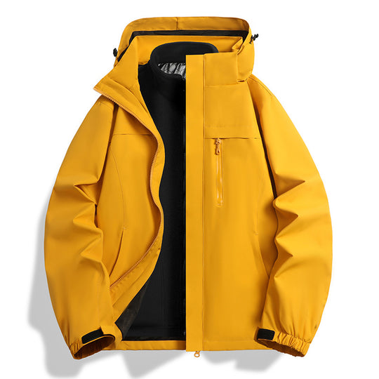 Herren Zwei-in-eins Softshell-Hybridjacke mit abnehmbarer Fleece-Innenjacke und wasserabweisender Membran Shop Nory