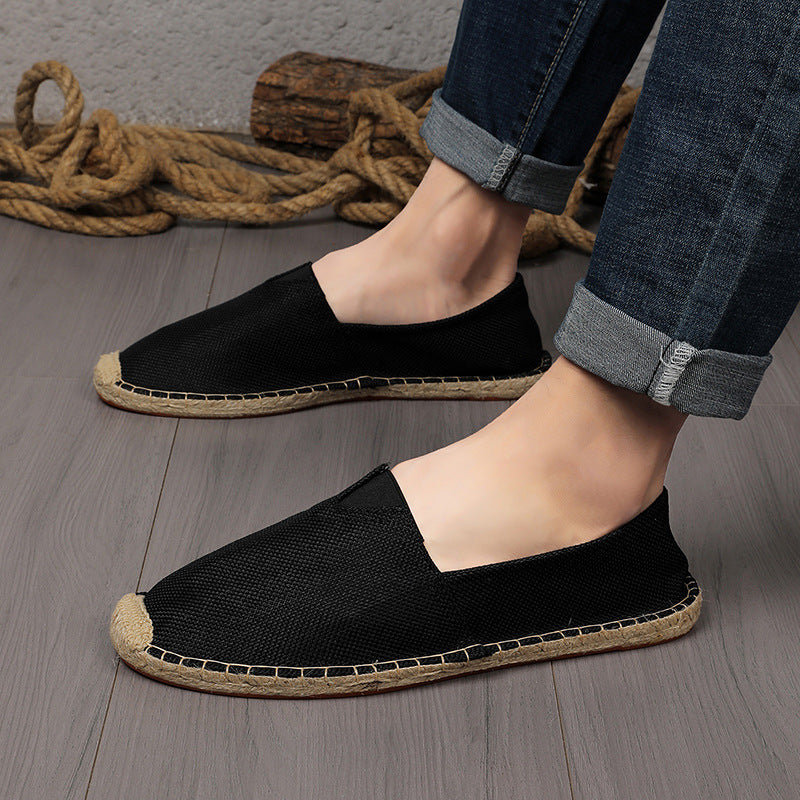 Damen Leichte Espadrille-Slip-On aus gewebtem Canvas mit Jute-Umrandung Shop Nory