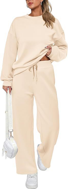 Damen nan zweiteiliges French-Terry Lounge-Set mit oversized Rundhals-Pullover und weitem Highwaist-Jogger Shop Nory