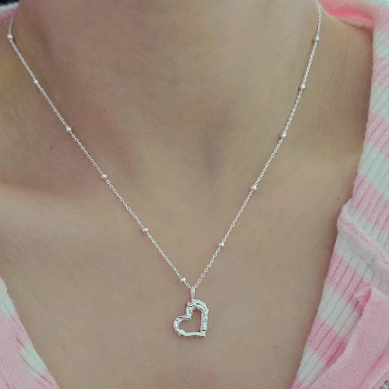 Damen filigrane Herzanhänger-Halskette aus hochwertigem Silber Shop Nory