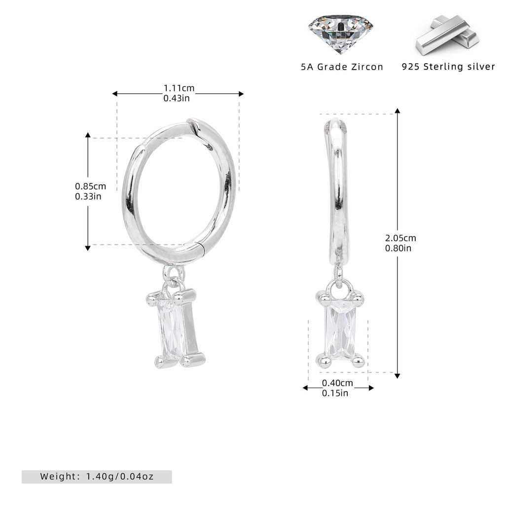 Damen Ohrhänger mit verführerischem Zirkonanhänger aus hochwertigem 925 Sterling Silber Shop Nory