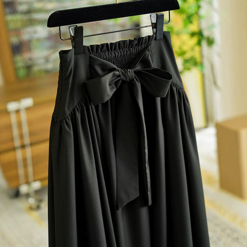 Damen Eleganter Maxirock mit Taillengürtel Shop Nory