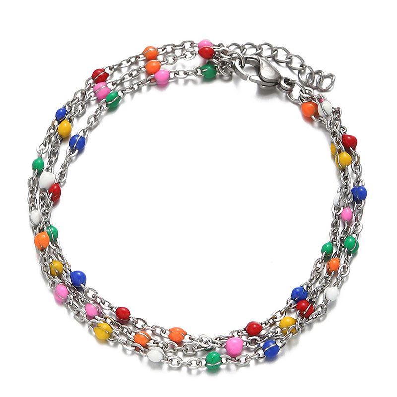 Damen modisches Armband mit bunten Perlen und elegantem Design Shop Nory