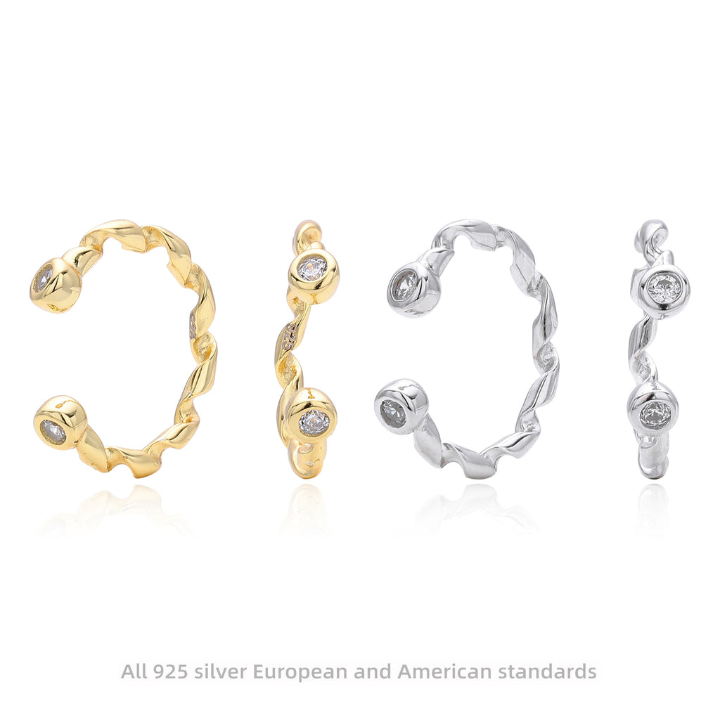 Damen Ohrhänger im eleganten, geschwungenen Design aus 925 Sterling Silber Shop Nory