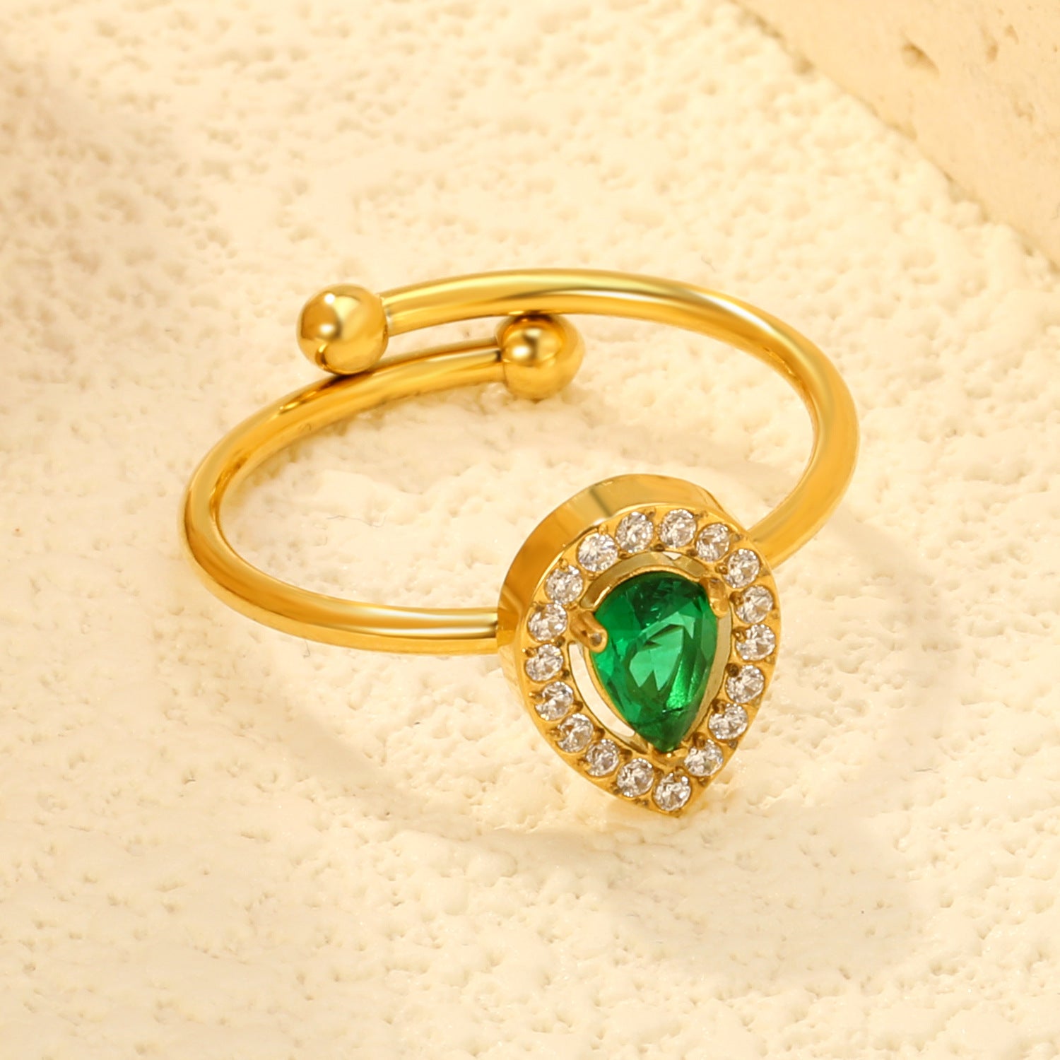 Damen verstellbarer Ring mit funkelnden Zirkonia Shop Nory