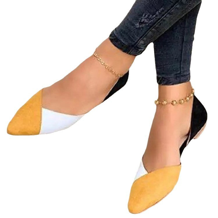 Damen Ballerinas im modernen Farbblockdesign Shopnory