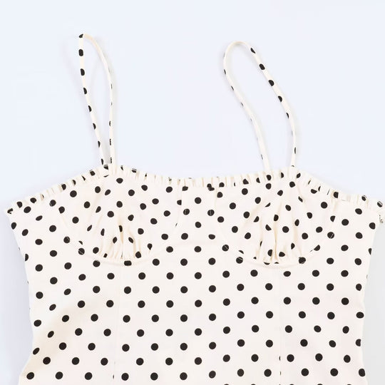 Damen Maxikleid mit Polka-Dots