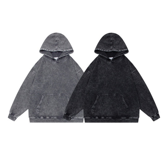 Unisex Oversize-Kapuzenpullover im Acid-Wash mit Kängurutasche und Raglanärmeln Shop Nory